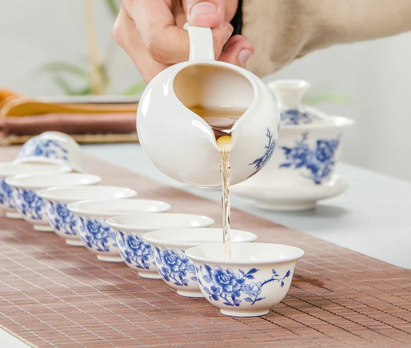 Tea Set 11pcs Chinese Kung Fu Ceramic Portable Teacup Teapot