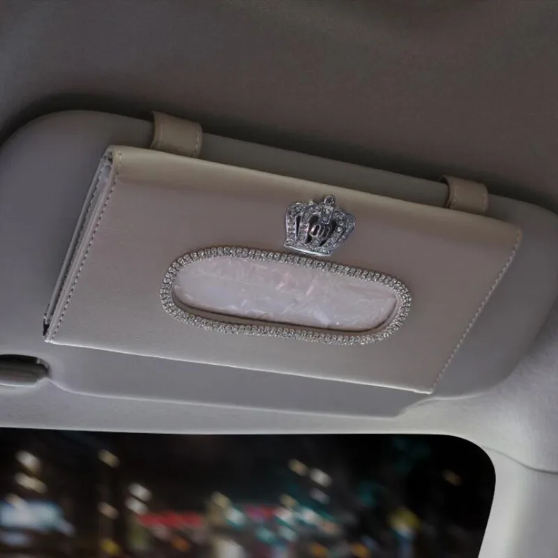 Модные женские украшения для салона автомобиля коробка для салфеток милый подвесной солнцезащитный щиток для автомобиля коробка для салфеток