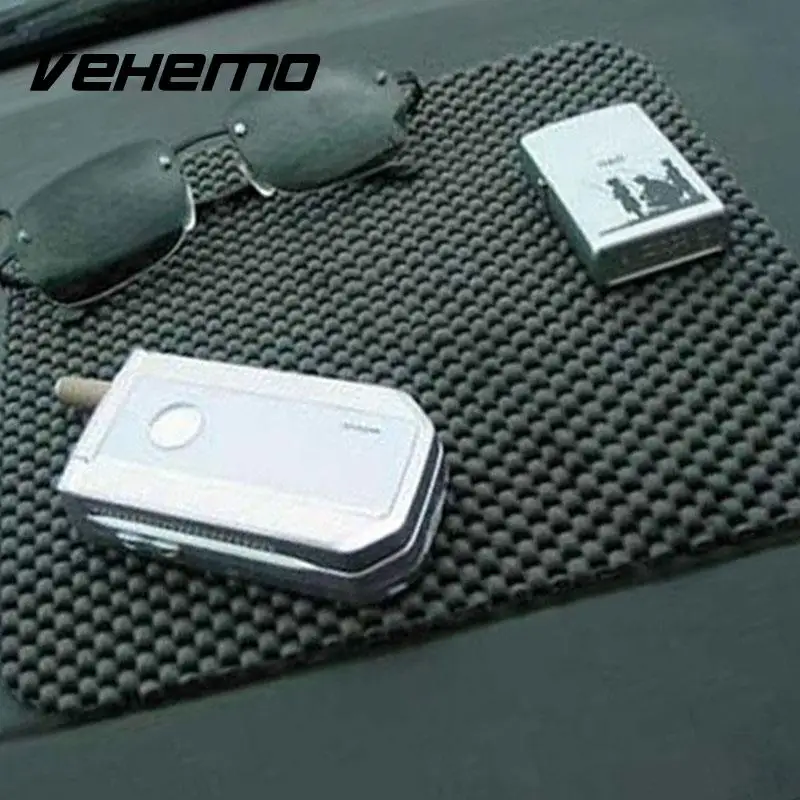 

Auto Car Vehicle Anti Slip Dashboard Mat Pad Phone Coin Key Holder Black,
