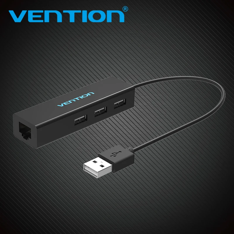 

Vention USB HUB Ethernet Adapter USB 2.0 HUB 3 Port 10/100 Mbps Network Port USB to RJ45 Lan Wired Network Adapter USB Splitter