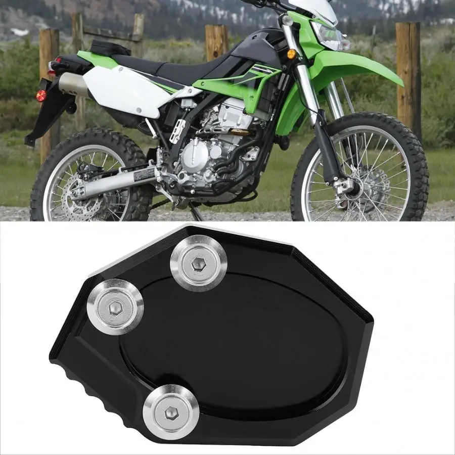 

Motorcycle Side Stand Extension Pad Enlarger Fit For KAWASAKI VERSYS 650 KLX 250 motorcycle parts CNC Aluminum