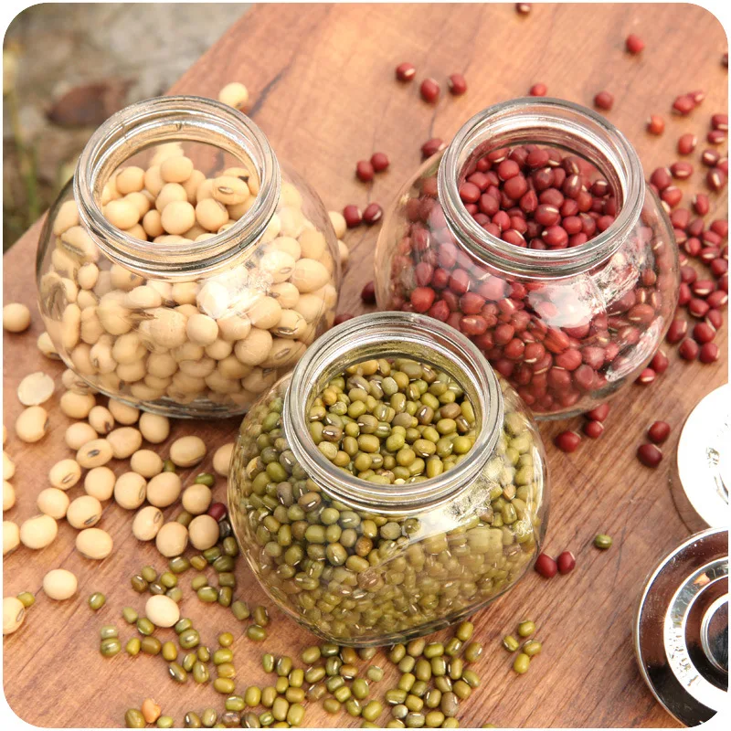 

4 Pcs Food Storage Glass Condiment Steel Salt Pepper Shaker Set Kitchen Harb and Spice Tool Condiment Box Cooking Bottle