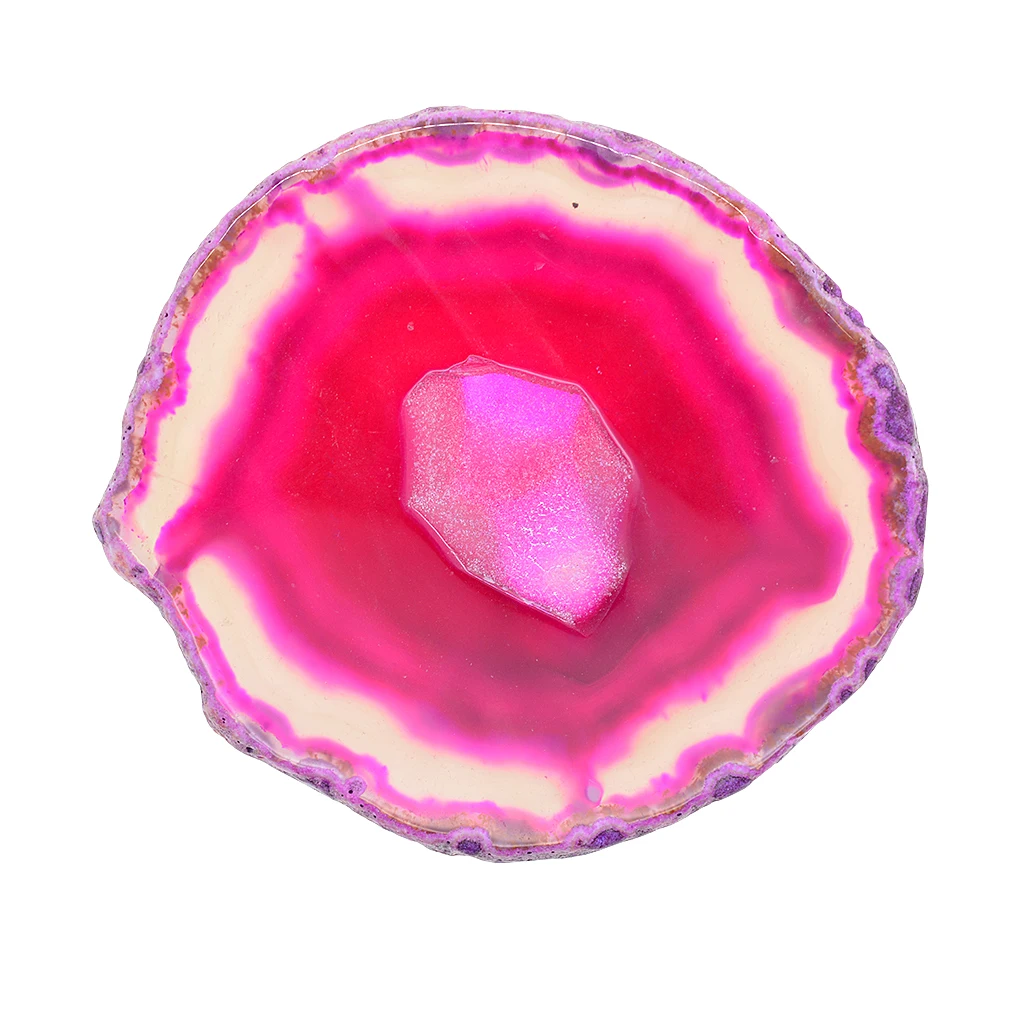 6pcs Colorful Irregular Agate Slice Quartz Crystal Coaster Placemat Decoration Ornaments for Jewelry Making DIY Pendant Charms