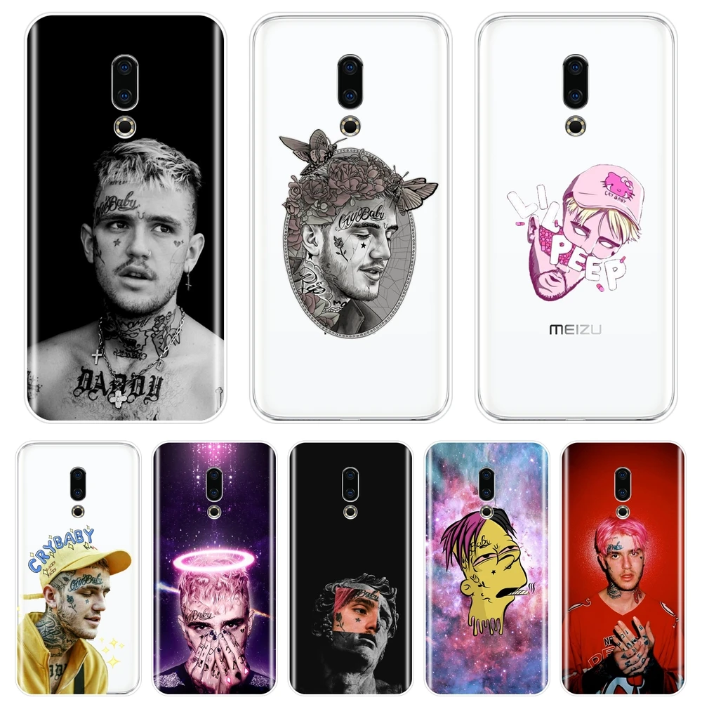 

Back Cover For Meizu 15 Lite 16 Plus 16th 16x Soft Silicone Hop Rapper Lil Peep Case For Meizu U10 U20 Pro 6 7 Plus Phone Case