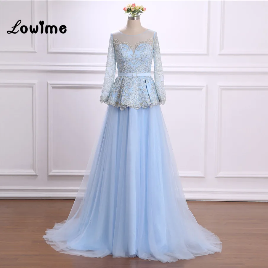 

Muslim Long Sleeve Evening Dress Robe Dubai Turkish Arabic Evening Gown Party Gown Moroccan Kaftan Abiye Formal Dress 2018 Real