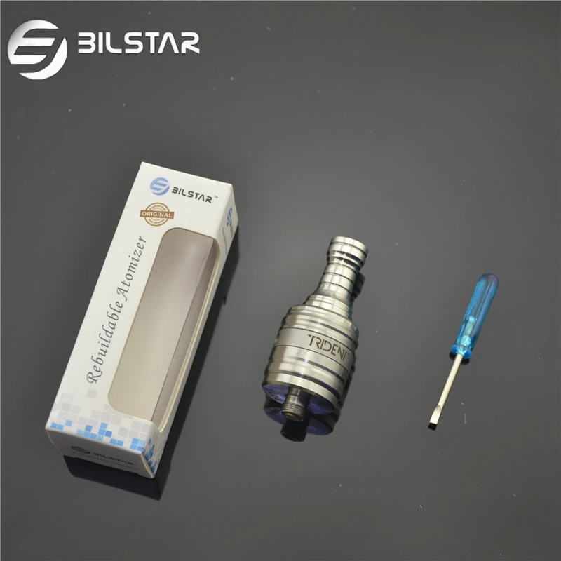 

1pc Trident V2 RDA stainless steel Rebuildable Dripping Atomizer RBA 510 threading DIY vaporizer for Mechanical Mod, Box Mod