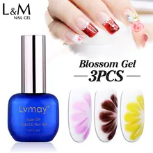 

3pcs Lvmay Colors Gel Nail Polish Long-lasting Soak-off LED UV Blooming Flower Painting Nail Gel