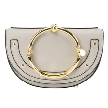 2019 Luxury Women Bag Brand Shoulder Bag Half Moon Handbag Fashion Crossbody Bag Split Leather Purse Ring Ladies Bag цена 2019 Luxury Women Bag Brand Shoulder Bag Half Moon Handbag Fashion Crossbody Bag Split Leather Purse Ring Ladies Bag цены онлайн