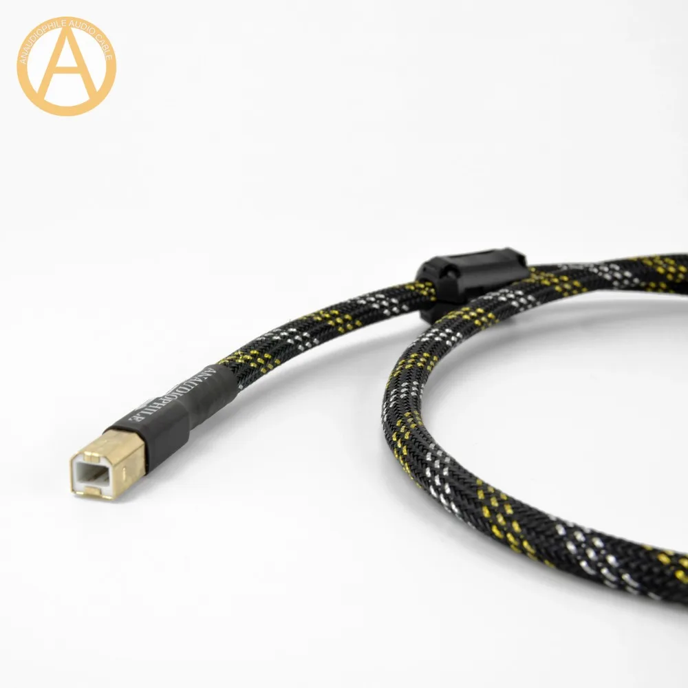 USB кабель ANAUDIOPHILE Hi Fi 4N OFC Type A B для передачи данных аудио видео DAC ПК|Кабели USB| |