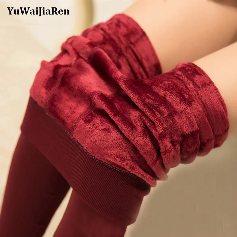 Yuwaijiaren ومرونة عالية الشتاء النساء طماق أزياء طماق المخمل السميك السراويل عارضة نوعية جيدة جديد 2016 Yuwaijiaren ومرونة عالية الشتاء النساء طماق أزياء طماق المخمل السميك السراويل عارضة نوعية جيدة جديد 2016