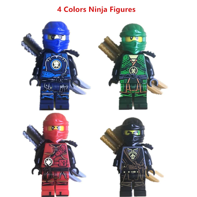 

Enlighten 4pcs Ninjagoes Educational Building Bricks Kid Toy Gift Compatible Soldier Figures Mini Ninja Blocks for Children Boys