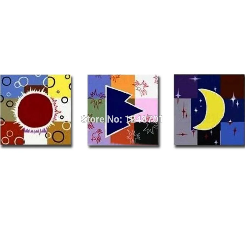 

Hand Painted Modern Abstract Art Geometric Gigure Oil Painting on Canvas Geometric figure Living Room Bedroom Home Wall Decor