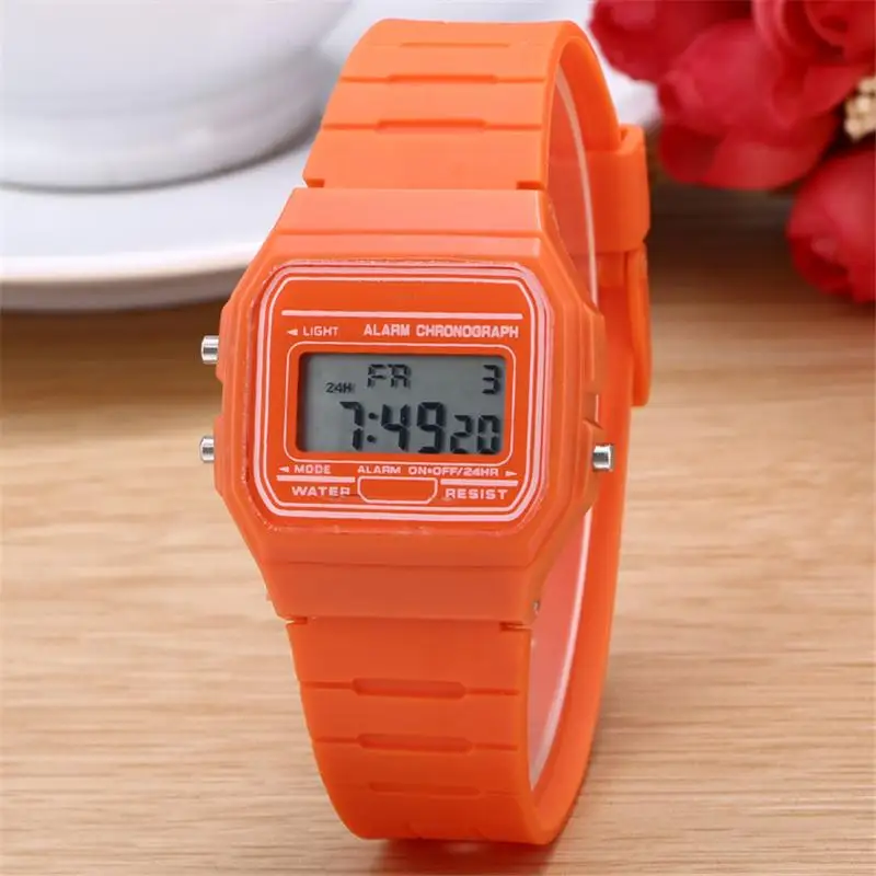 New Unisex Fashion Geneva Candy Colors Silicone Quartz Jelly Wrist Watch Gift 