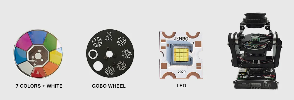 60 Вт светодиодный движущаяся головка осветительное оборудование для ди-джеев с цветным колесом gobo 2 шт./лот