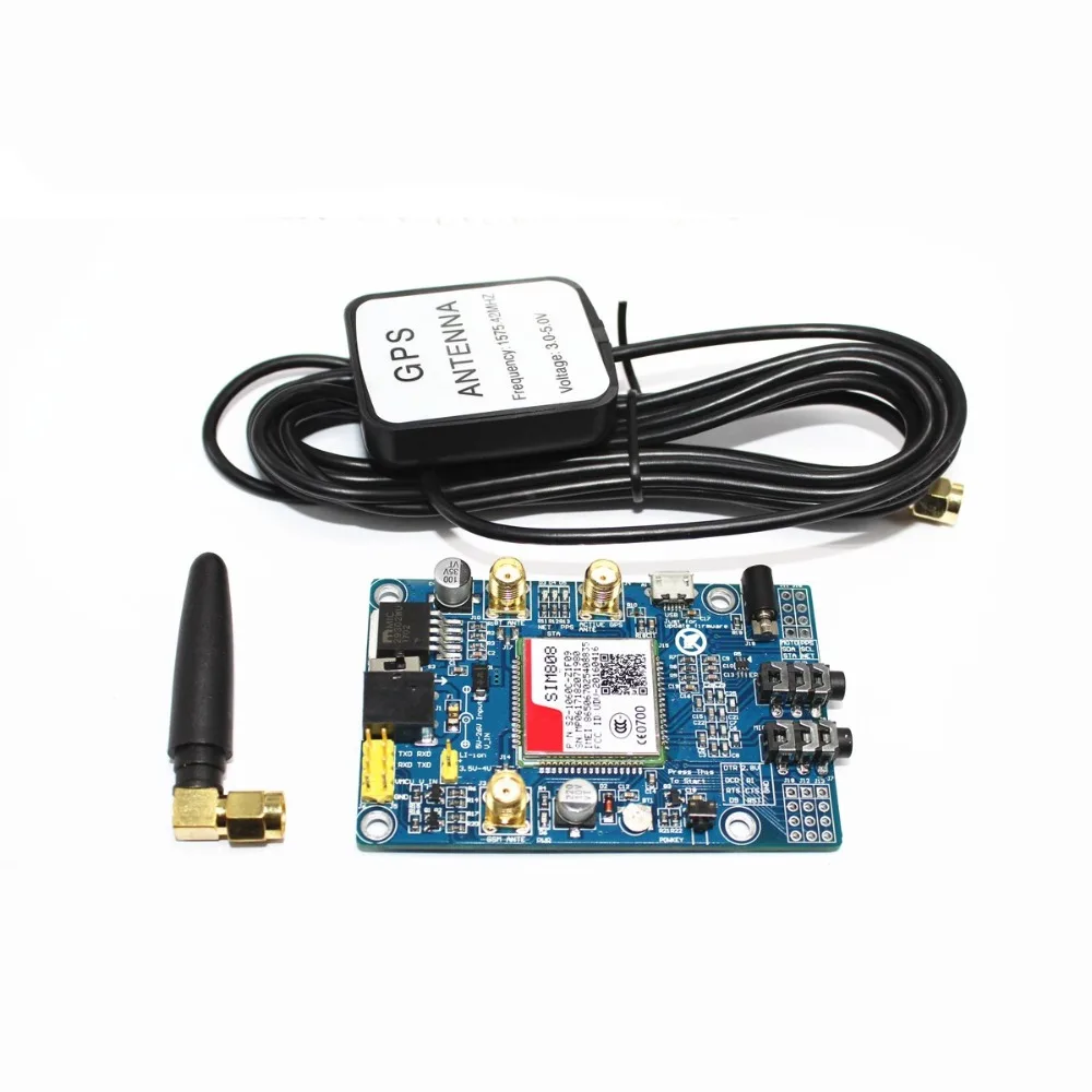 SIM808 модуль GSM GPRS GPS макетная плата IPX SMA с антенной для Raspberry Pi Поддержка 2G 3G 4G SIM