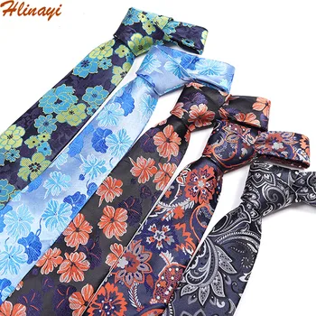 

Hlinayi Men's polyester printed floral tie