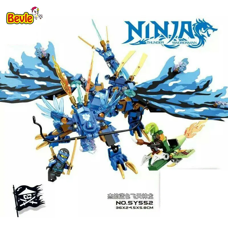 

Bevle SY552 Ninja Jay Flying Blue Dragons Building Block Bricks Toys   Kids Gifts Compatible with LEPIN