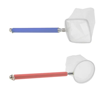 

Beautiful Retractable 3D Aquarium Stainless Steel Fishnet Pocket Shrimp Catching Net Cleaning Net Color Sent Randomly Retro