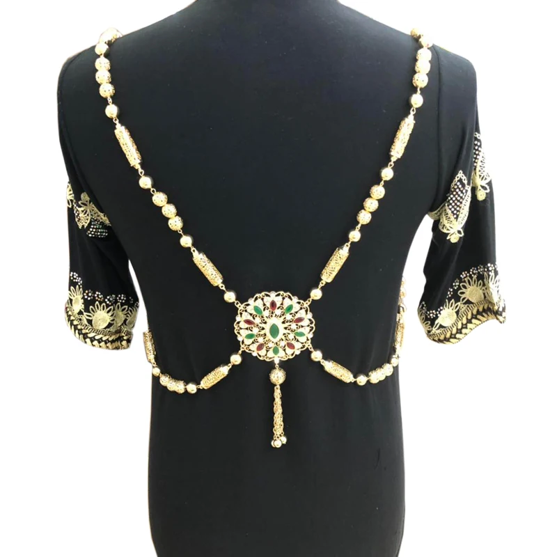 Новая мода марокканское свадебное платье грудь для женщин на заказ плечо Аксессуары Роскошные Этнические украшения