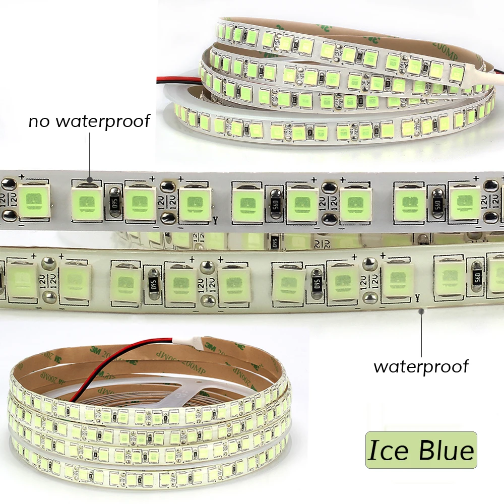 SMD 5054 Светодиодная лента 5 м 120 светодиодов/м гибкая света DC12V более яркая чем 5050 2835
