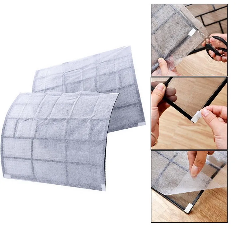 

Dustproof Paper Air Conditioning Filter 2 Sheet PET Air Cleaning Filter PM 2.5 Livingroom Convenient Practical Dust Filter