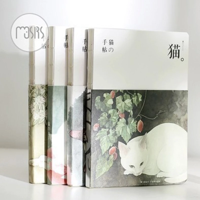 

New Korea Retro Flowers & Cat series Blank Kraft Imported paper nimi notebook/Vintage DIY diary/journal pocket notepad/wholesale