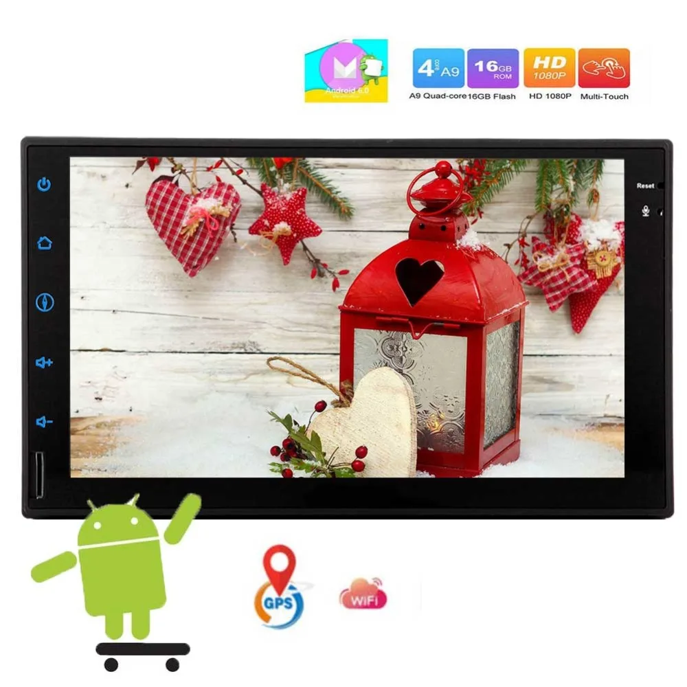 

Automotive Head Unit 2 din Video Player In Dash 7 Inch Android 6.0 Marshmallow System Auto Radio Quad-Core Car GPS Navigation