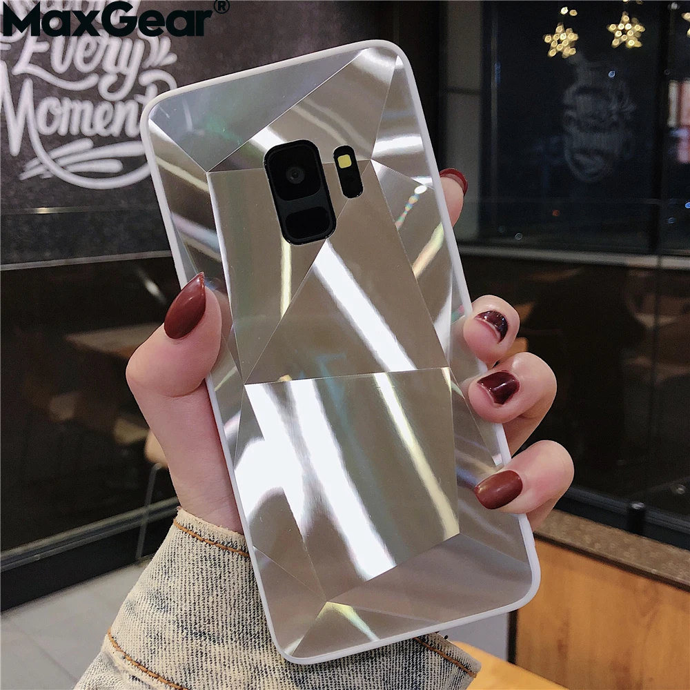 

3D Bling Glitter Diamond Mirror Case Coque For SamSung Galaxy S8 S9 S10 Plus S10E Note 8 9 S7 Edge S9Plus Acrylic Silicone Cover