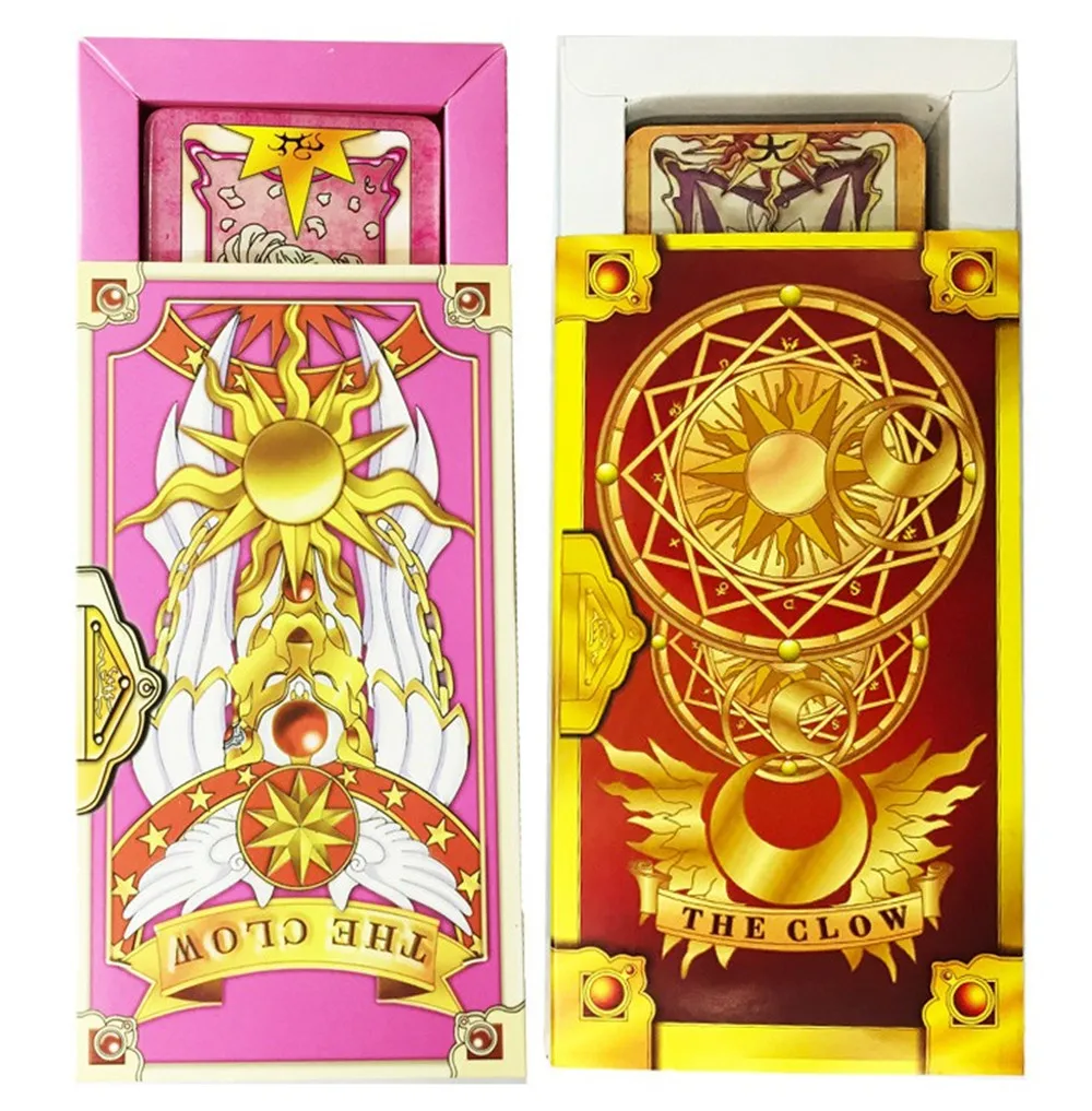 

Wholesale Anime 56 Piece Cosplay Card Captor Sakura KINOMOTO Tarot With Clow Cards Magic Book Set in Box Prop Gift