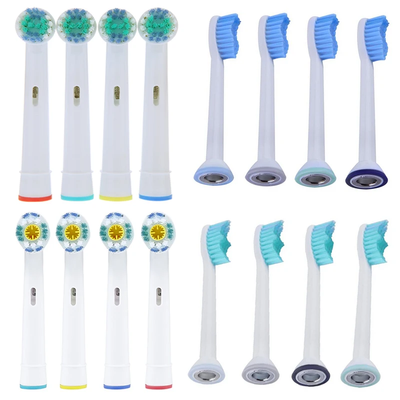 Electric Toothbrush Heads 4pcs/Set Electric Toothbrush Heads SB-17A Replacement Soft-bristled POM 4 Colors for 3D Philips Oral B