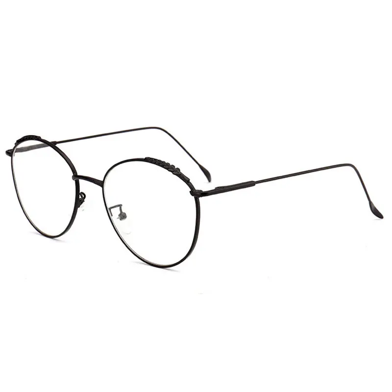 Reven Jate KN0041 оптические очки оправа для женщин Рецептурные очки Rx очки полный обод модные очки с оправой из сплава - Цвет оправы: Черный