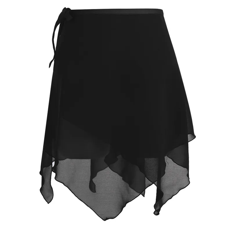 IEFiEL/4 цвета, Женская фатиновая юбка для девочек, асимметричная шифоновая балетная обертка, юбка для танцев, скейта, накидка на шарф для танцев