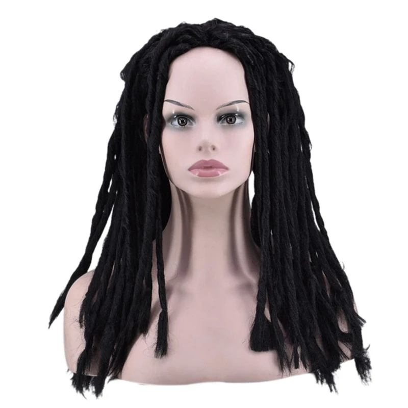 Цельнокроеное платье плетеные парики химическое Синтетические волосы на кружеве парик африканские косы черный парик для Для женщин