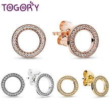 TOGORY ослепительный Подсолнух серьги с кристаллами посеребренный, тонкий серьги для женщин Свадебная вечеринка подарок Европа ювелирные изделия