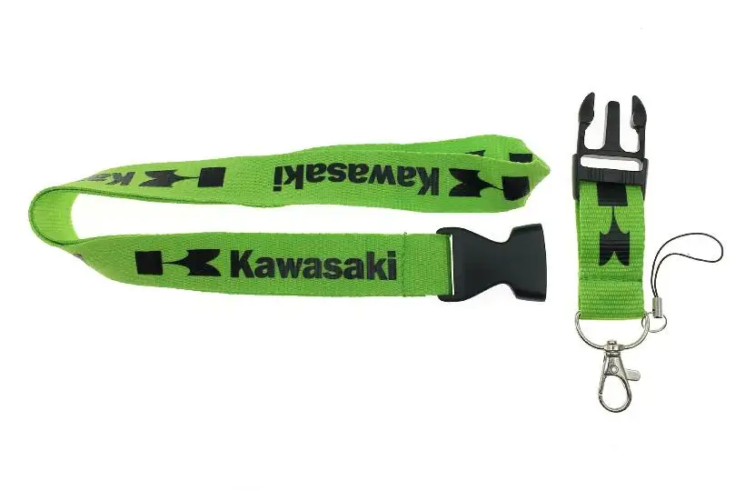

For Kawasaki Car Logo Keychain Lanyards Neck Strap Key Ring Keychain Lanyard For Keys Hang Rope Lanyard For phone