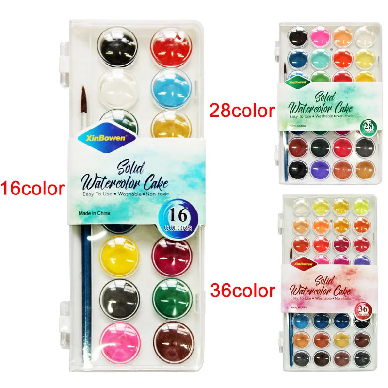 

Multi Colors Portable Solid Watercolor Paints Set for Kids Watercolor Art Supplies Portable Travel @LS