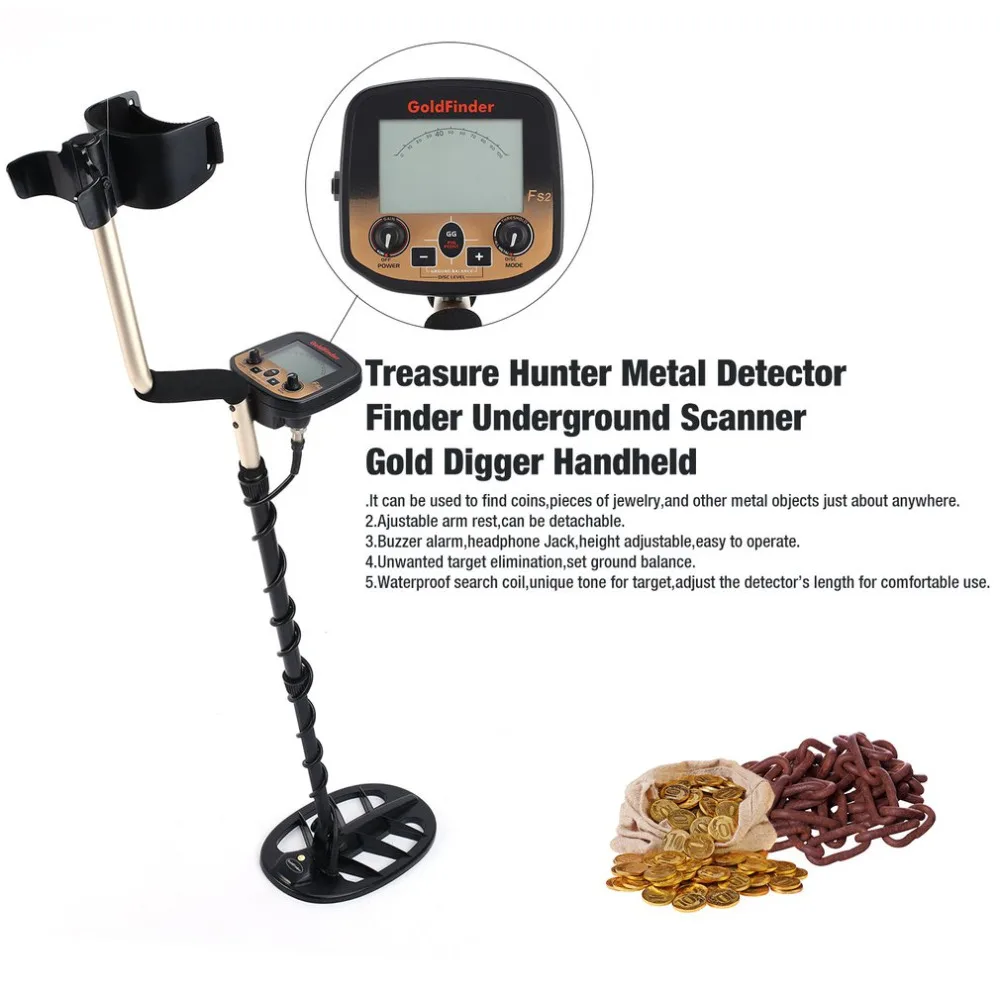 

Professional Underground Metal Detector Handheld Treasure Hunter Gold Digger Finder Sensitive Adjustable Scanner Hunting