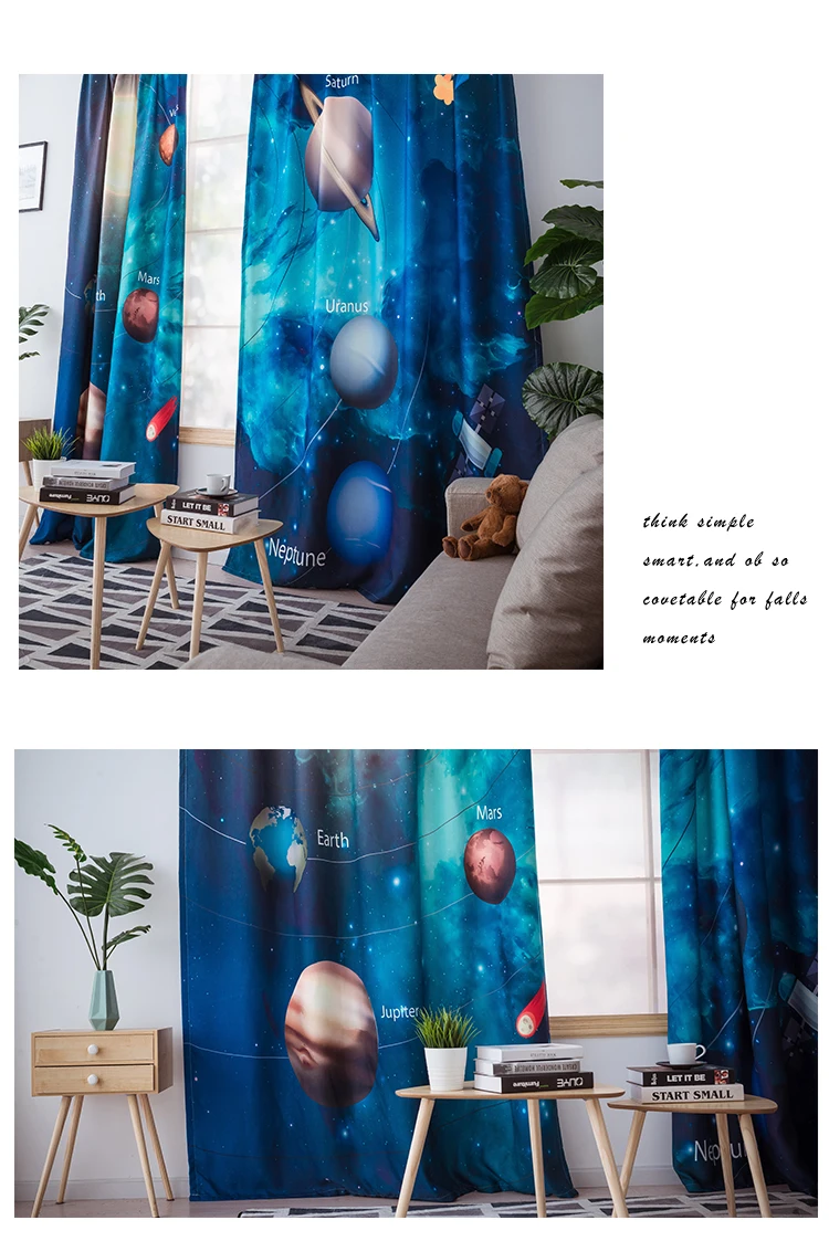 Детская ткань шторы для детей мальчик девочка спальня гостиная синий/розовый затемненные индивидуальный заказ шторы