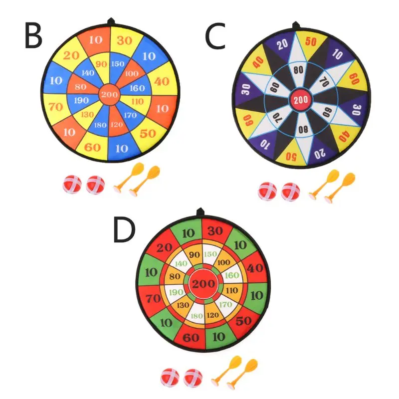

1set Darts Plate Flocking Dart Board Children Cave Sports Toy Double Target Game Darts Accessories