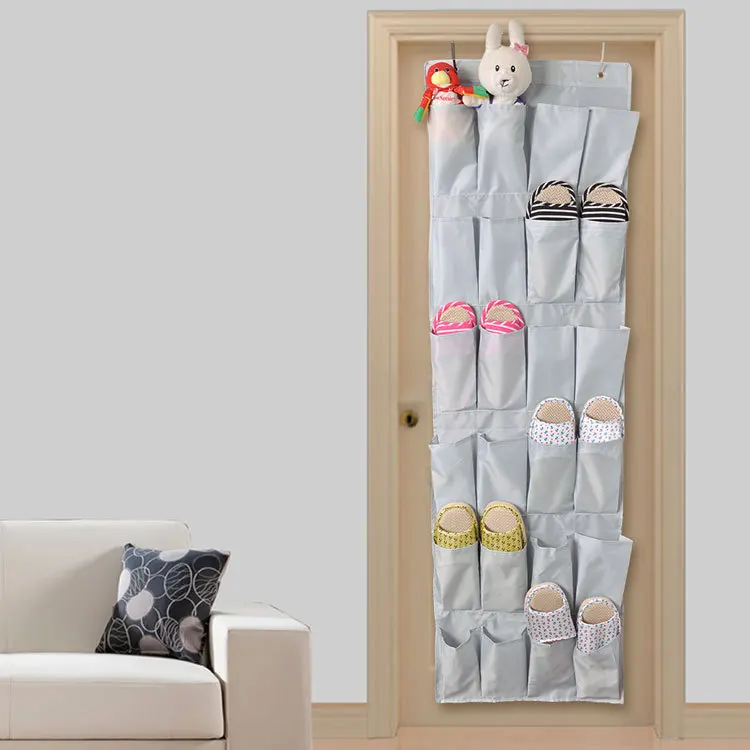 Spot 24 grid Oxford cloth door storage bag Hanging bag Multi-layer storage bag home daily necessities Saving Space Organizer (8)