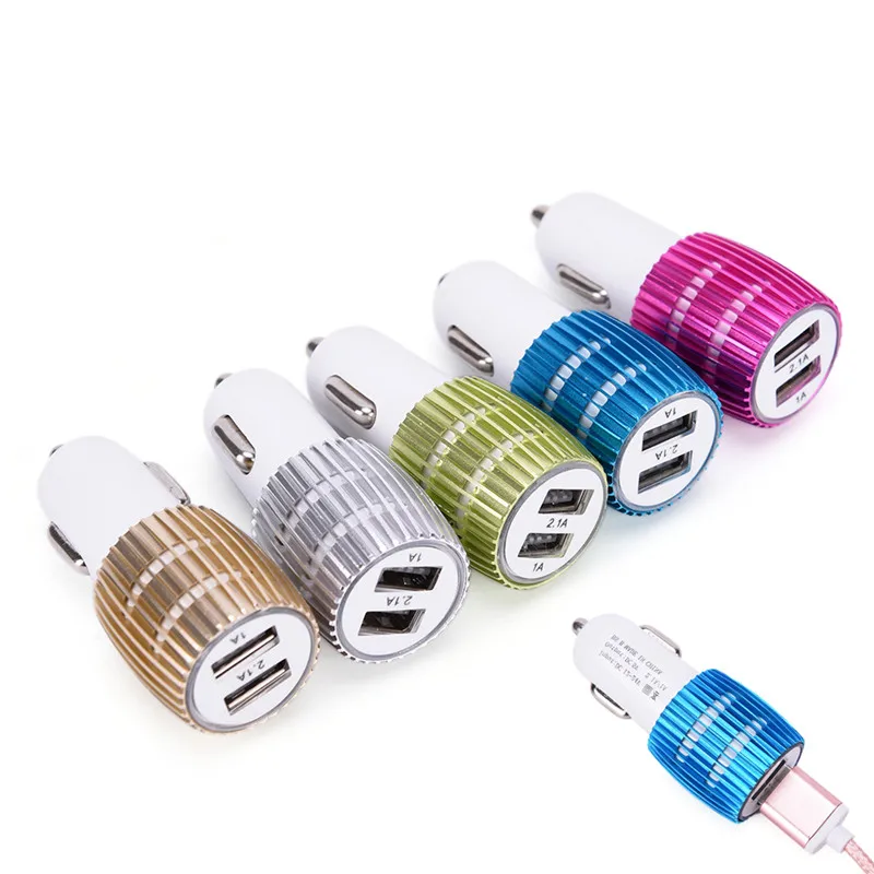 New Dual Cigarette lighter charger USB Car Charger 2 Port Adapter For