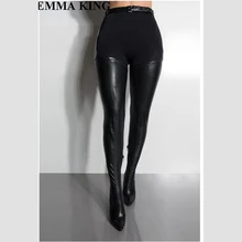 Новинка года; модные зимние женские сапоги выше колена; Женская пикантная обувь черного цвета из искусственной кожи; высокие сапоги до промежности