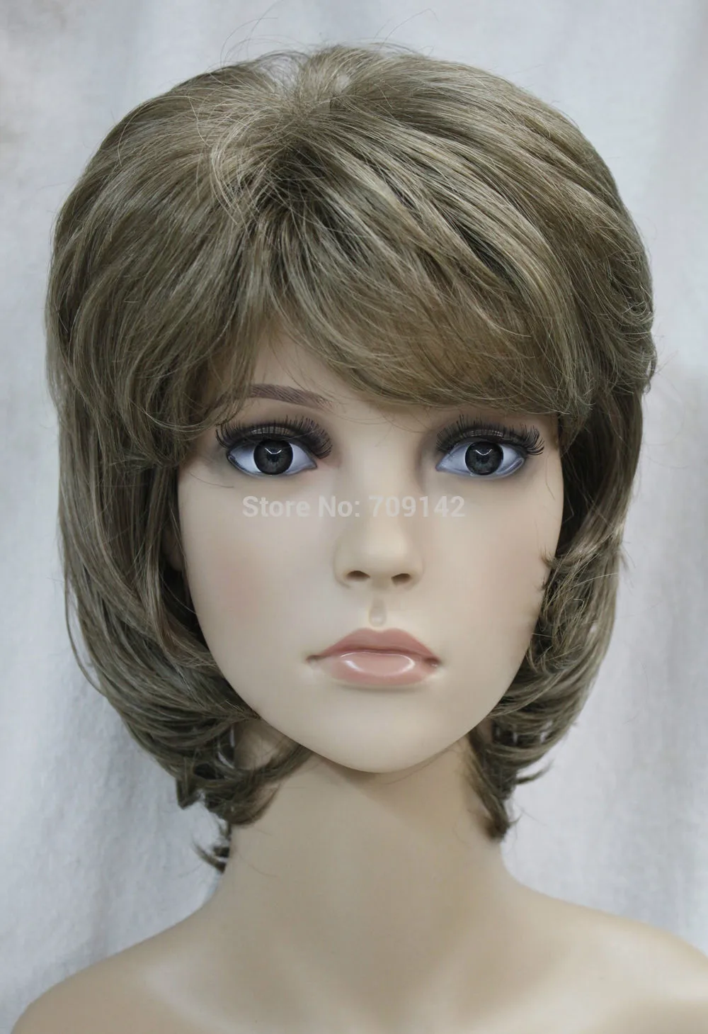 26/'/' Curly Layered with Short Bangs Mint Green Wig NEW