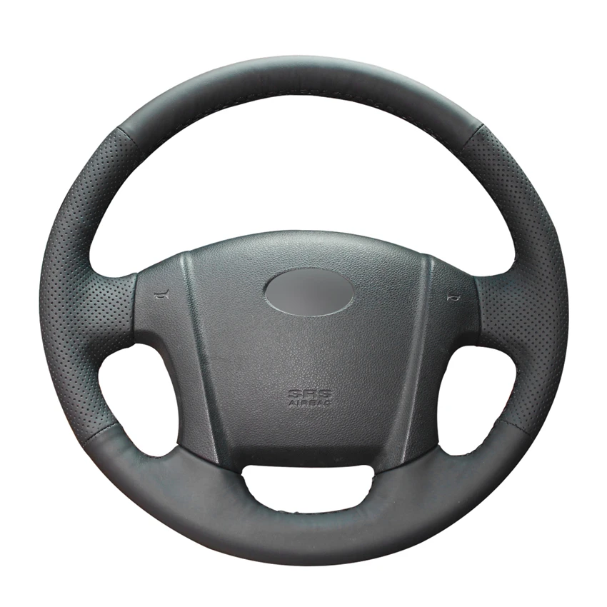 Сшитые вручную Черные искусственные кожаные аксессуары для Kia Sportage 2 2005 2006 2007 2008