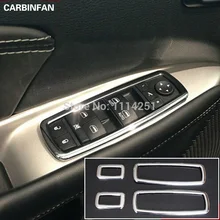 ABS дверная система подлокотника и оконная Рычажная Кнопка внутренняя отделка окружающих ободок крышки уравновешивания наклейка для Jeep Cherokee