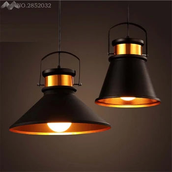 

JW_American Retro Iron Pendant Lamp Metal Industrial Pendant Light Bar Restaurant Cafe Living Room Lighting Fixture Decoration