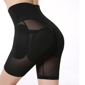 Plus Size S-XXL Black Padded Underwear Women's Hip Enhancer High Waisted Tummy Control Butt Lifter Panties Shapewear 1