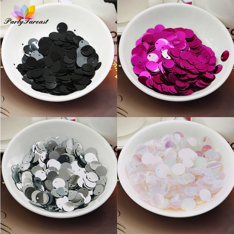 

15mm 200pcs/lot PVC Flat Sequins Paillettes Round Loose Sequin Confetti for Clothes Dress Sewing Crafts Decoration Lentejuela
