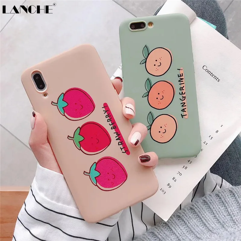 

LANCHE Soft Candy TPU Phone Case For Huawei P20 Pro Mate 10 20 Pro Case Fruit Pattern Phone Cover Case For Honor 10 9