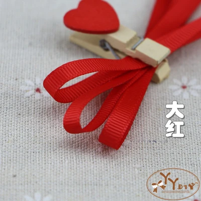 1/" 6 мм grosgrain однотонные ленты 66 м набор разноцветных лент diy лента - Цвет: red